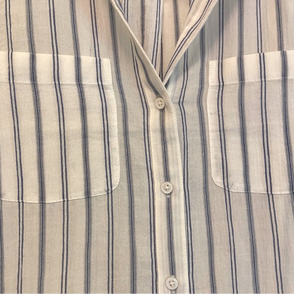 Club Monaco Striped Claudia Button-Up Shirt - Picture 7 of 8